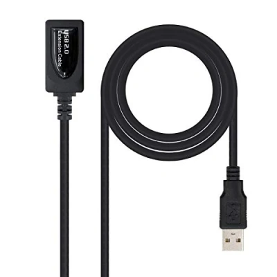 Afbeelding van Verlengkabel USB NANOCABLE 10.01.0211 Zwart 5 m
