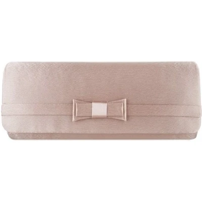 Afbeelding van Bulaggi clutch Pam voor Dames / Schoudertas Satijn Naturel/ Avondtasje met schouderriem/ Effen handtasjes