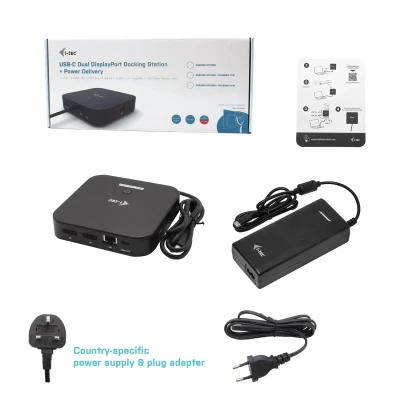 Afbeelding van i Tec USB C Dual Display Docking Station PD 100W + Universal Charger 112W C31DUALDPDOCKPD100W