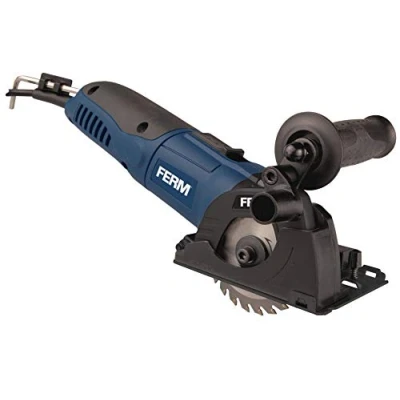 Afbeelding van FERM CSM1043 Precisiezaag Invalzaag Mini cirkelzaag 500W Ø85mm Variabele snelheden 3500 t/m 6500 tpm Instelbare zaagdiepte: 22mm Met: 3 zaagbladen: Kunststof Hout Keramiek Zijgeleider Stofzuigadapter Koffer