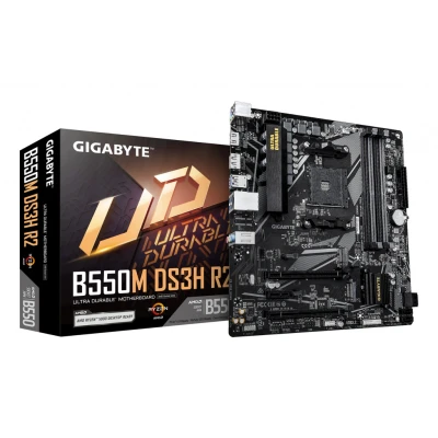 Afbeelding van GIGABYTE B550M DS3H R2 moederbord AMD B550 Socket AM4 micro ATX