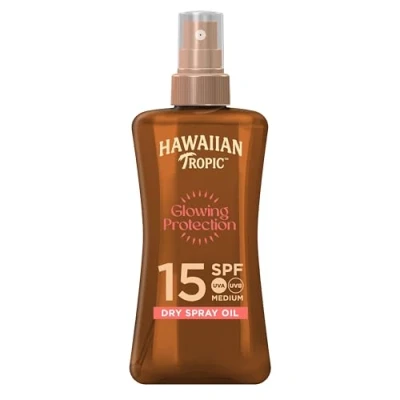 Afbeelding van HAWAIIAN Tropic COCONUT &amp; GUAVA droge olie SPF15 spray 200 ml