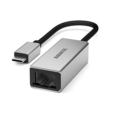 Afbeelding van USB C naar Ethernet Adapter Kabel Marmitek UE24 Verbind een Thunderbolt poort LAN Sluit je Mac of laptop stevig aan op router, al ontbreekt RJ45 aansluiting USBC converter