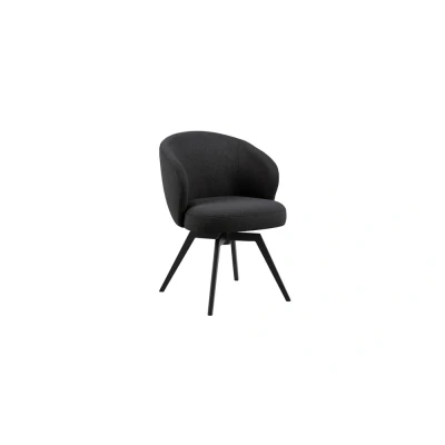 Afbeelding van Eetkamerstoel Met Armleuning Antraciet Stof &amp; Staal 58,5x60x80 cm Durin Giga Living
