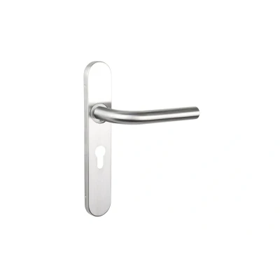 Afbeelding van Lavuzo deurkruk Oristano RVS met afgerond schild PC55 Per set