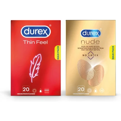 Afbeelding van Durex Thin Feel Condooms 20 stuks &amp; Nude No Latex Pakket