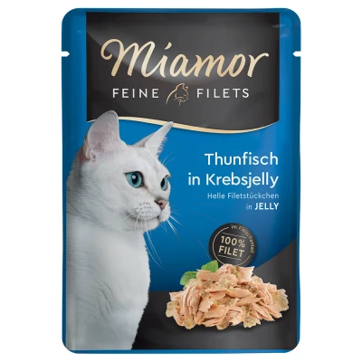 Afbeelding van 6x100g Fijne Filets Tonijn in Krab gelei Miamor Kattenvoer