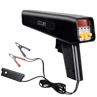 Afbeelding van CCLIFE Ontstekingslichtpistool, stroboscooplamp, digitaal display, ontstekingspistool, flitspistool, ontstekingstijdspistool, 10 16 V, W