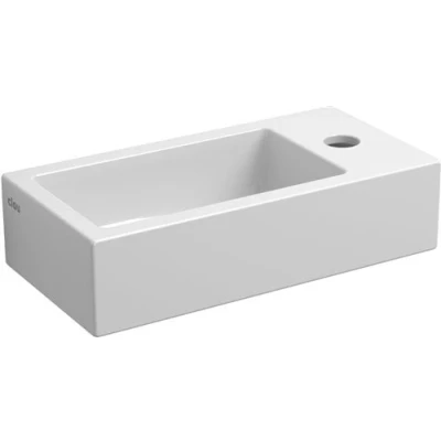 Afbeelding van Fontein Clou Flush 3 36x18x9cm Keramiek Glans Wit (Met Kraangat Rechts)