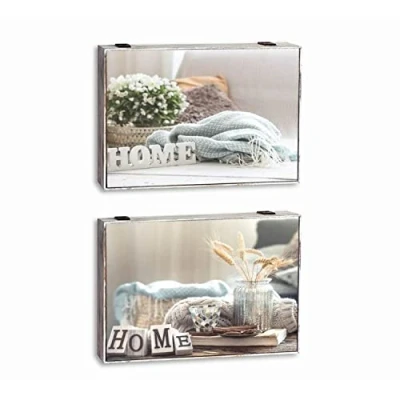 Afbeelding van Covers DKD Home Decor Teller Hout MDF 2 Stuks 46,5 x 6 31,5 cm