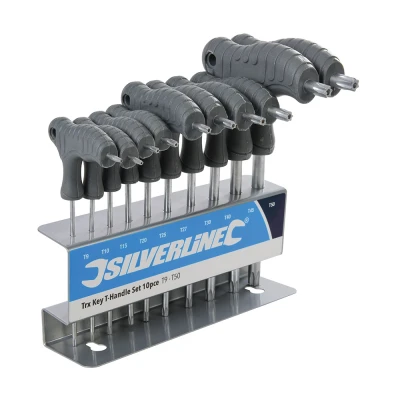 Afbeelding van Silverline 10 Delige T Grepen TORX sleutel Set