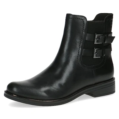 Afbeelding van CAPRICE Dames enkellaarzen 9 25309 41 G breedte, Black Nappa, 37 EU