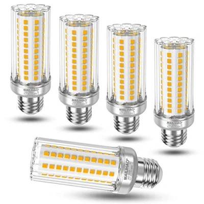 Afbeelding van E27 maïskolf LED lamp, 16 W maïslamp warm wit 3000 K 1900 LM, vervangt gloeilampen 120 Watt 150 Watt, niet dimbaar, spaarlamp kleine Edison schroef lamp E27, 5 pack