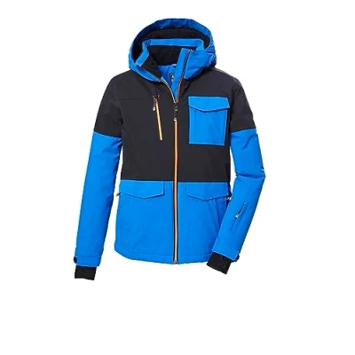 Afbeelding van killtec Jongens SKI jas/functioneel jack met capuchon en sneeuwvanger KSW 149 BYS JCKT, blue 128, 41185 000