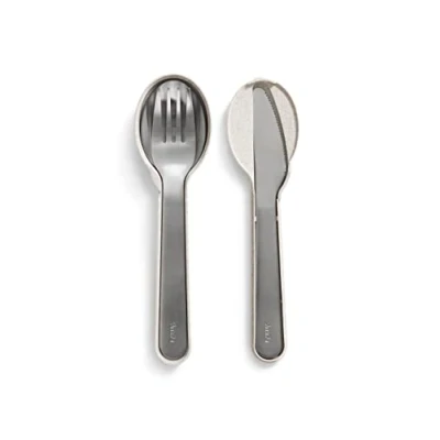 Afbeelding van Lekue 3 delige roestvrijstalen set met koffer, 16,8 x 4,6 2,8 cm reisbestek