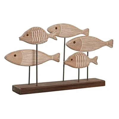 Afbeelding van Decoratieve figuren DKD Home Decor Verouderde afwerking Lichtbruin Spiralen (51 x 8 27 cm)