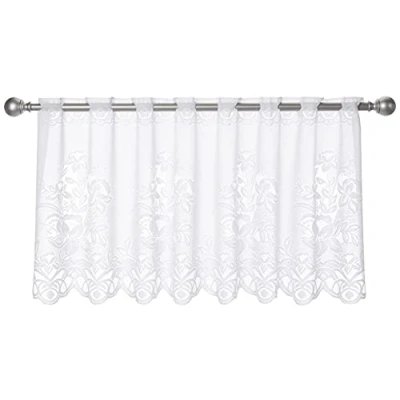 Afbeelding van Elbersdrucke 501239 BG 1129 wit 60 x 160 bistrogordijnen, polyester, cm