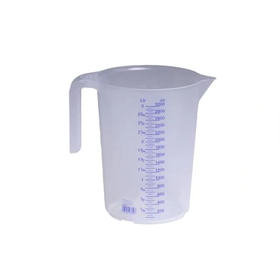Afbeelding van Hunersdorff Meetkan 3000 ml polypropyleen transparant D175xH238mm greep open 1 stuk 938500