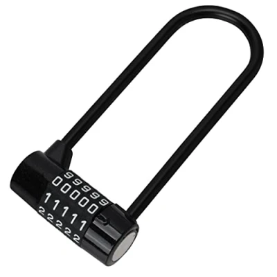 Afbeelding van Kurtzy 5 cijferig Combinatie Hangslot 15,5 cm Lange Ketting Zware Kwaliteit Buiten Waterdicht Slot met Her instelbare Code voor Fietsen, Hekken, Mountainbike, School, Schuur &amp; Lockers