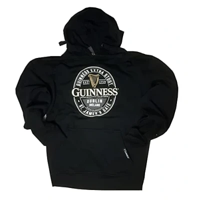 Afbeelding van Traditional Craft Zwarte Trui Met Capuchon Voor Heren St. James Gate label (M)