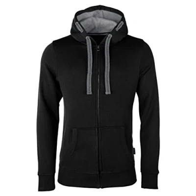 Afbeelding van Men&#039;s Hooded Jacket met ritssluiting Black 4XL