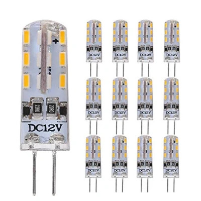 Afbeelding van G4 Ledlampen, 1,5 W, 3 4 4,5 12 V, stralingshoek 360 graden, warmwit 3000 K, niet dimbare siliconen LED gloeilamp, verpakking van (DC W)