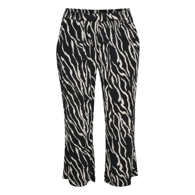 Afbeelding van Kaffe Curve Kcdala AMI Broek Black antique zebra print, Dames, Maat: 54, print