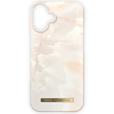 Afbeelding van Apple iPhone 16 Plus Hoesje Kunststof iDeal of Sweden Hardcase/Backcover Rose Pearl Marble Telefoonhoesje