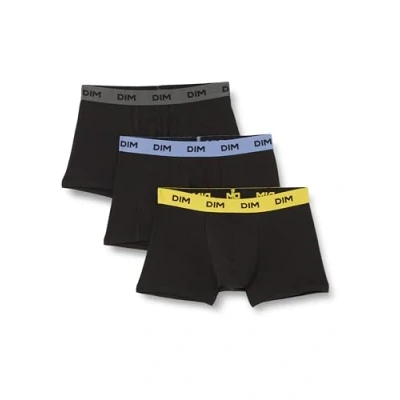 Afbeelding van Dim Boxershorts voor heren, mix en kleuren, katoen, stretch, 6 stuks, Zwarte Geel/Blauw/Grijs Riem, XL