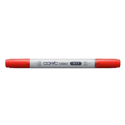 Afbeelding van COPIC Ciao Marker Type R 17, Lipstick Orange, veelzijdige lay out marker, op alcoholbasis, met een medium breedte en penseelpunt.