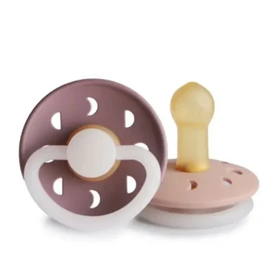 Afbeelding van Frigg Fopspeen Moon GLOW Night 6 18mnd Twilight Mauve/Blush 2st