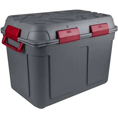 Afbeelding van SUNWARE Q Line waterdichte opbergbox 160 liter 790x545x545mm Antraciet/Rood