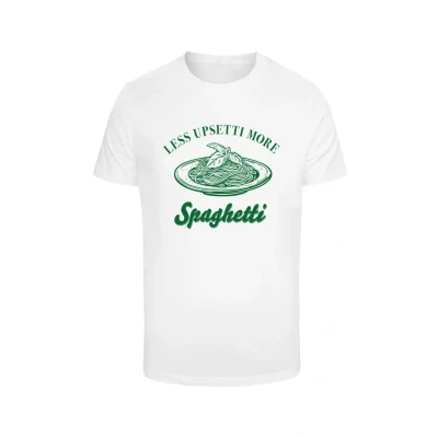 Afbeelding van Mister Tee Upsetti Spaghetti Tshirt print, Heren, Maat: Large, White