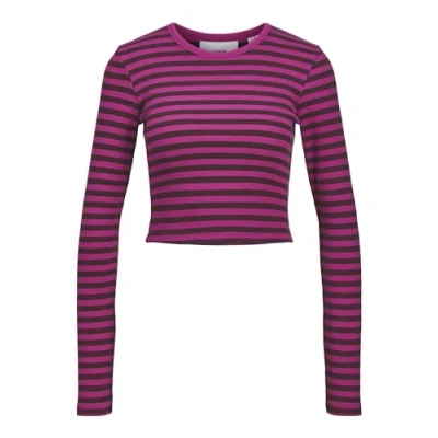 Afbeelding van JJXX Jxfeline STR LS Stripe JRS Trui, Dames, Maat: XS, Fuchsia red