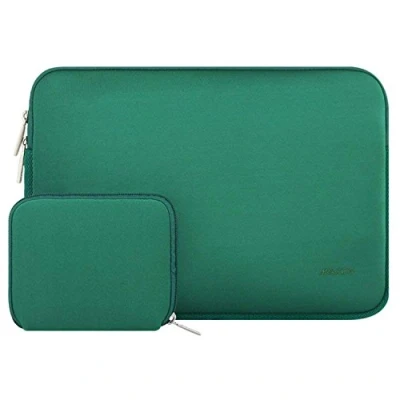 Afbeelding van MOSISO Laptophoes Compatibel met MacBook Air/Pro Retina, 13 13.3&quot; Notebook, Pro 14 inch 2022 2021 M1 Pro/M1 Max A2442, Neopreen Rugzakhoes Kleine Hoes, Legergroen