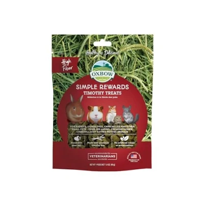 Afbeelding van Oxbow SIMPLE REWARDS Treats Rabbit Guinea Pig Chinchilla TIMOTHY 1.4 oz