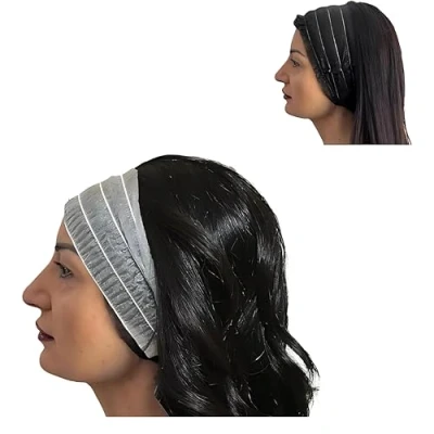 Afbeelding van 200 stuks, elastische wegwerp haarbanden van TNT, afzonderlijk verpakt, hoofdband voor schoonheidsspecialisten, spa, wellnesscentra (200 wit)