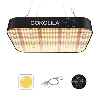 Afbeelding van COKOLILA Dimbare led groeilamp, 600 W, plantenlamp, volledig spectrum met 588 stuks SMD leds, UV &amp; IR Dasiy Chain functie Grow Light voor kamerplanten, groenten, bloemen