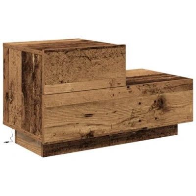 Afbeelding van vidaXL Nachtkastje Verweerd Hout Middelgroot Opslag