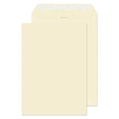Afbeelding van Blake Zakelijk C4 324 x 229 mm 120 gsm Pocket Peel &amp; Seal Enveloppen (61891) crème geweven Pack van 250