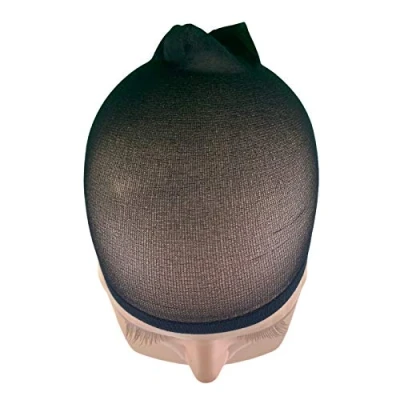 Afbeelding van LUTTMANN Set van 2 pruikkapjes, nylon netcaps, kanten onderkap voor pruikdragers, in verschillende uitvoeringen (nylon zwart)