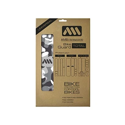 Afbeelding van All Mountain Style AMS Slagvaste framebescherming Total Beschermt je fiets tegen krassen en deuken, Transparant/Camo