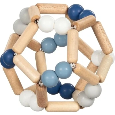 Afbeelding van Goki Houten Grijpring Elastische Bal Blauw
