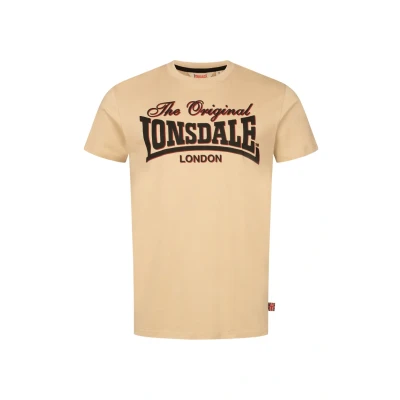 Afbeelding van Lonsdale Normale Passform Cotha Tshirt print, Heren, Maat: Medium, Sand black red