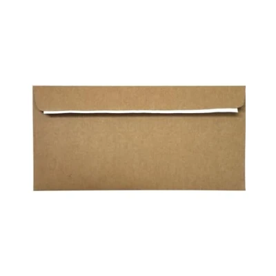 Afbeelding van Netuno 50 kraftpapier enveloppen naturel bruin lang 110x220mm 120g EKO Kraft Design elegante gerecyclede natuurlijk papier edel eco papieren DL