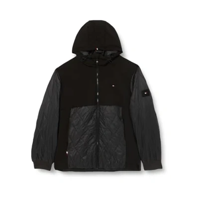 Afbeelding van Tommy Hilfiger Heren CL MIX HOODED JAS Zwart XL, Zwart, XL