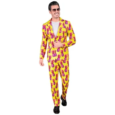 Afbeelding van Widmann Hawaii &amp; Carribean Tropisch Kostuum Neon Tropicananas Man Geel XXL Carnavalskleding Verkleedkleding