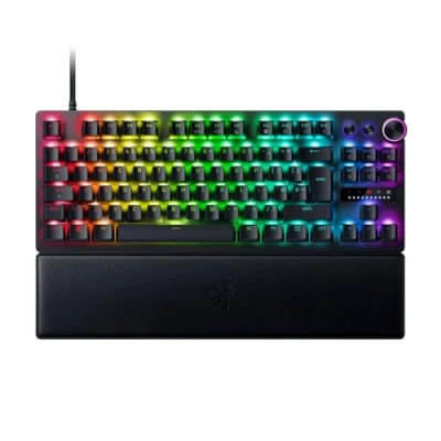 Afbeelding van Razer Huntsman V3 Pro Tenkeyless TKL analoog optisch Esport toetsenbord met kliksluiting en snelontgrendelingsmodus (onboard aanpassingen, multifunctioneel wiel speciale bedieningsknoppen)