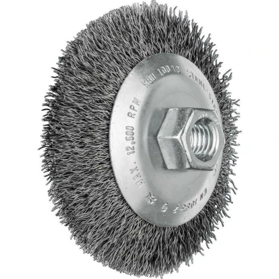 Afbeelding van PFERD POS KBU 10010/M14 ST 0,35 schijfborstel ongetordeerd Ø 100x10 mm M14 staaldraad voor haakse slijper 43316001