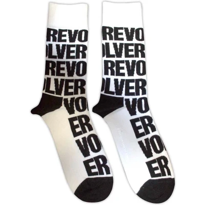 Afbeelding van The Beatles Revolver Text Repeat Sokken Wit